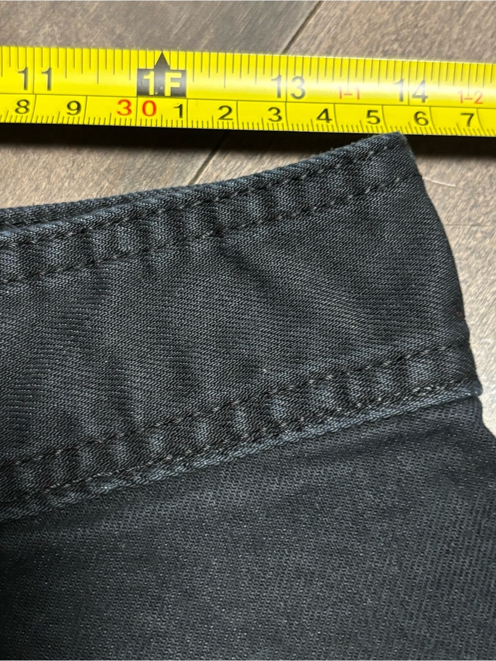 Zara Black Wide Leg Cropped Jeans Raw Hem Culotte Denim Pants Women’s US 10 LN - Picture 4 of 7